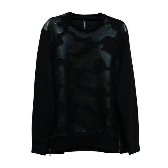 Neil Barrett Camouflage Tonal Patch Sweatshirt in Black Lyocell